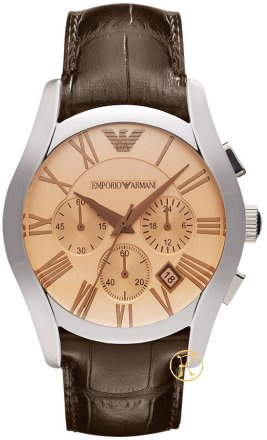 Emporio Armani Mens Brown Leather Strap AR1634