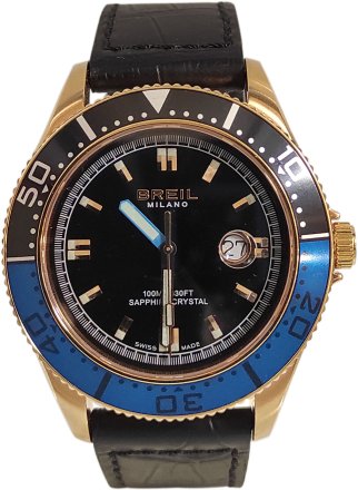 Breil Manta Watch For Men BW0401 Black Leather Strap