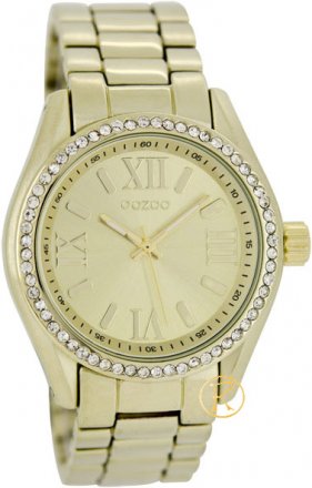 OOZOO Timepieces Crystals Gold Metal Bracelet C5727