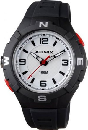 XONIX CAL 003 Black Rubber Strap