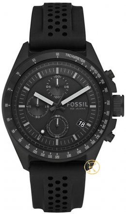 FOSSIL Decker Black Rubber Chrono CH2703