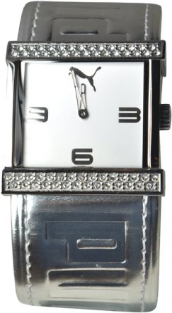 Puma Silver Metallic Leather Strap PU.LO.242