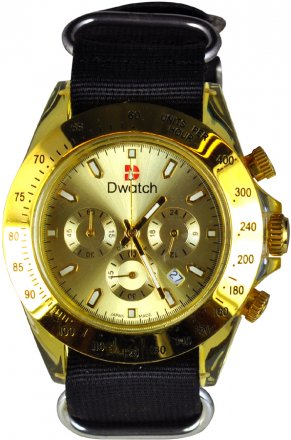 D-Watch Black Fabric Strap SS45-05