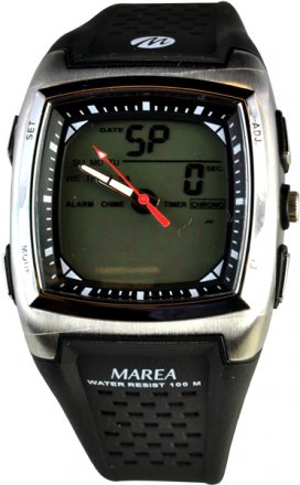 Marea Black Rubber Strap B44024/2