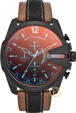 DIESEL Mega Master Chief Brown Leather Strap DZ4305