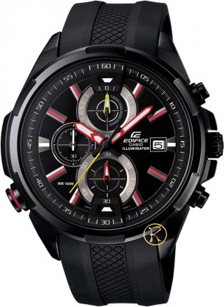 CASIO Edifice Black Rubber Strap EFR-536PB-1A3VEF