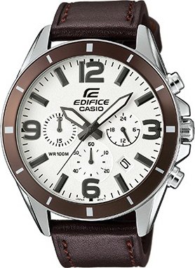 CASIO Edifice Brown Leather Chronograph EFR-553L-7BVUEF