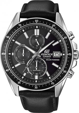 CASIO Edifice Solar Black Leather Chronograph EFS-S510L-1AVUEF