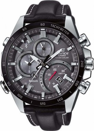CASIO Edifice Solar Bluetooth Black Leather Chronograph EQB-501XBL-1AER
