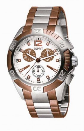 ESPRIT Full Activity Silver-Bronze Steel Bracelet Chronograph  ES100461002
