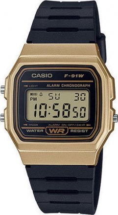 CASIO Collection Black Rubber F-91WM-9AEF