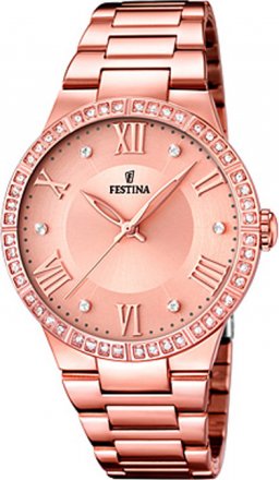 FESTINA Crystals Rose Gold Stainless Steel Bracelet F16721/2