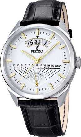 FESTINA Multifunction Black Leather Strap F16873/2