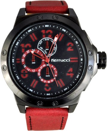 Ferrucci Red Leather Strap FC5936K.01