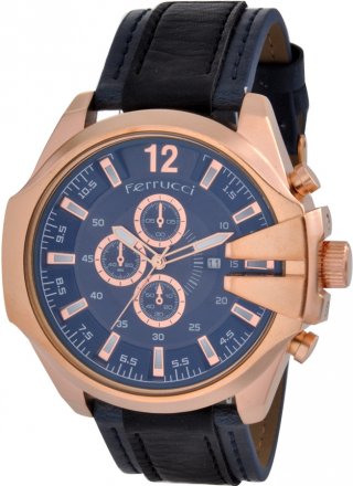 Ferrucci Dark Blue Leather Strap FC6122K.04