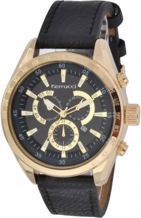Ferrucci Black Leather Strap FC6165K.09