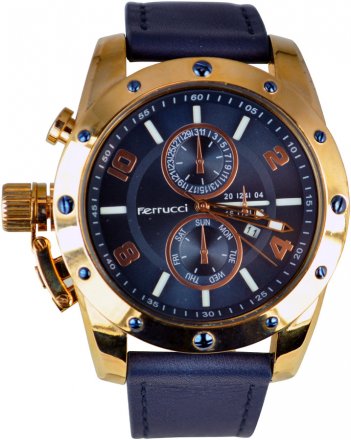 Ferrucci Dark Blue Leather Strap FC6428K.02