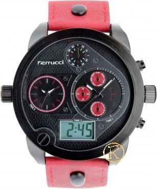 Ferrucci Red Leather Strap FC9547K.08