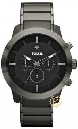 FOSSIL Dress Stainless Steel Watch  Gunmetal  FS4680