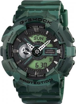 CASIO G-SHOCK Green Rubber Strap GA-110CM-3AER