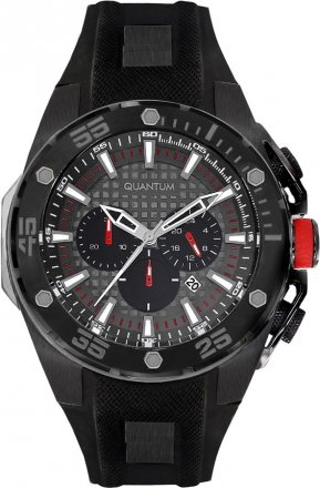 Quantum Hunter Black Rubber Chronograph HNG376.051
