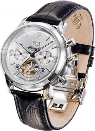 Ingersoll Belle Star Automatic Black Leather Strap IN1826SL