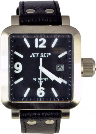 Jet Set Βlack Leather Strap J27591-217