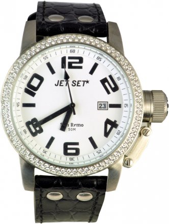 Jet Set Black Leather Strap J28584-131