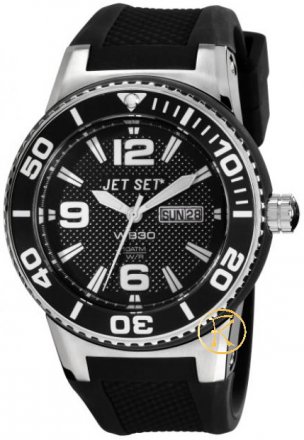 JET SET WB30 Black Rubber Strap J55454-267