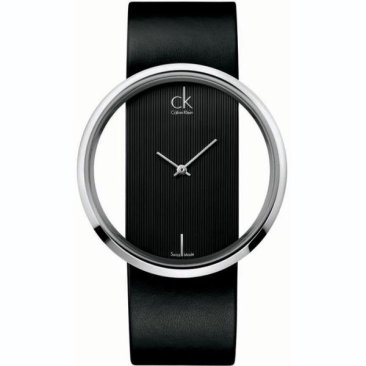 Calvin Klein Glam Black Leather Strap K9423107
