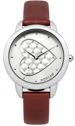 MORGAN de toi Crystals Brown Leather Strap M1252R