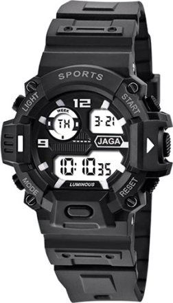 Jaga M133X Black Rubber Strap