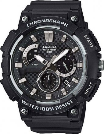 CASIO Collection Black Rubber Strap MCW-200H-1AVEF