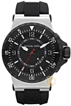 MICHAEL KORS Major Black Rubber Strap MK7060