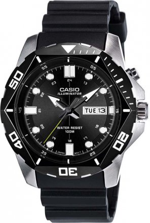 CASIO Collection Mens Black Rubber Strap MTD-1080-1AVEF