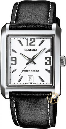 CASIO Collection Black Leather MTP-1336L-7A