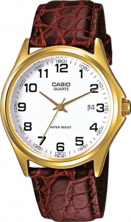 Casio Men's Collection White Dial & Brown Leather Strap MTP-1188PQ-7BEF