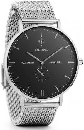 NICK CABANA Talisman Silver Stainless Steel Bracelet NC107