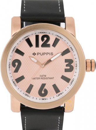 Puppis Black Leather Strap PUM4108