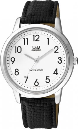 Q&Q Black Leather Strap Q924-304