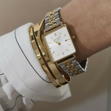 Rosefield The Boxy Ladies QVSGD-Q013 Two-Tone Stainless Steel Bracelet