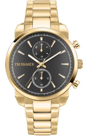 TRUSSARDI T-City Gold Stainless Steel Multifunction R2453154001