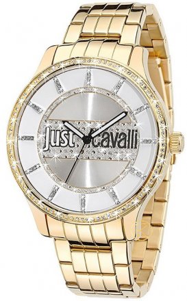 JUST CAVALLI Huge Crystal Gold Plated Stainless Steel Bracelet R7253127504