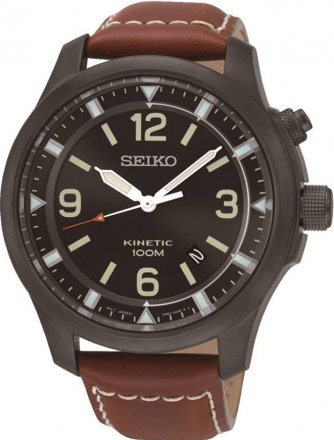 Seiko Neo Sports Brown Leather Strap SKA691P1