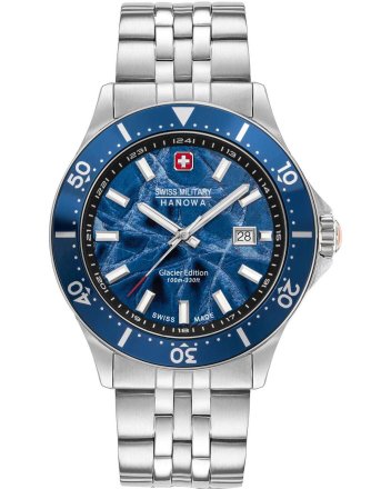 Swiss Military Hanowa Glacier Silver Stainless Steel Bracelet SMWGH0004401