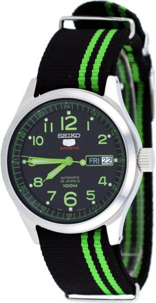 Seiko 5 Sports Black Fabric Strap SRP273K1
