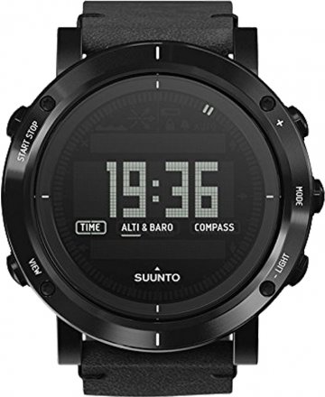 SUUNTO Essential Carbon Black Leather Strap SS021215000