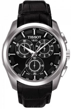 TISSOT TREND Couturier Chronograph Black Leather Strap T035.617.16.051.00-1