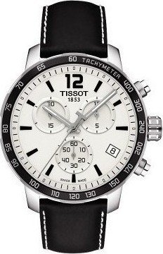 Tissot Quickster Chronograph Stainless Steel Leather Strap T095.417.16.037.00