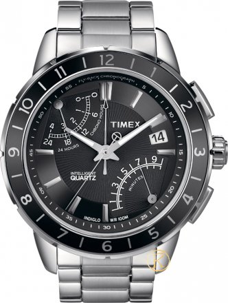 Timex Intelligent Steel Fly-Back Chrono Watch T2N498